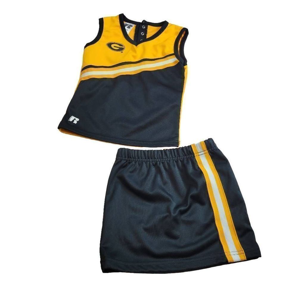Russell Green Bay Packers Matching cheerleader outfit XS4/5